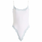 SKIMS Women's Fits Everybody Lace Cami Bodysuit in Slate Dot Print