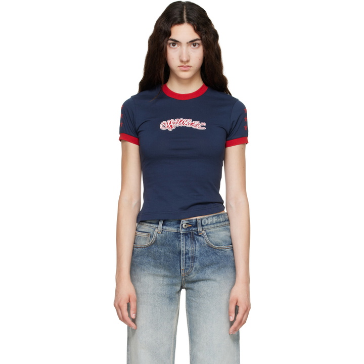 Photo: Off-White Navy Star Fitted T-shirt