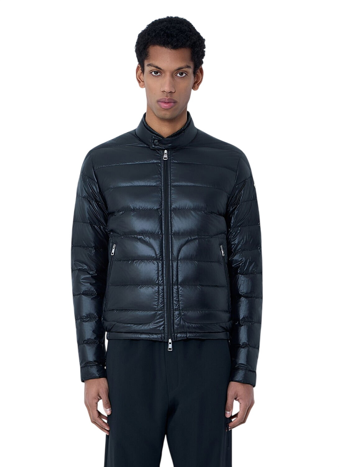 Moncler Men's Thuban Lightweight Nylon Jacket in Black Moncler