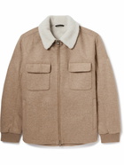 Loro Piana - Suede-Trimmed Shearling-Lined Cashmere-Blend Shirt Jacket - Neutrals