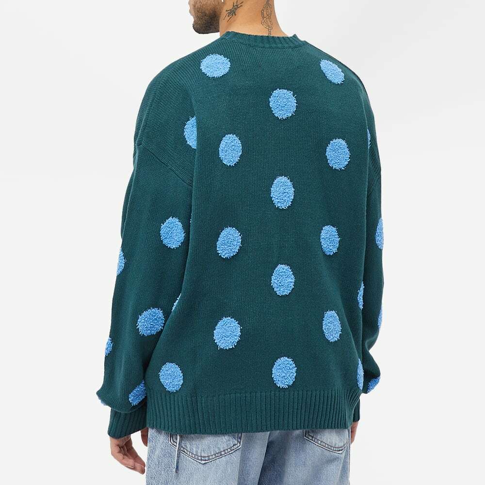 Brain Dead Men's Polka Pile Crew Knit in Mallard Brain Dead