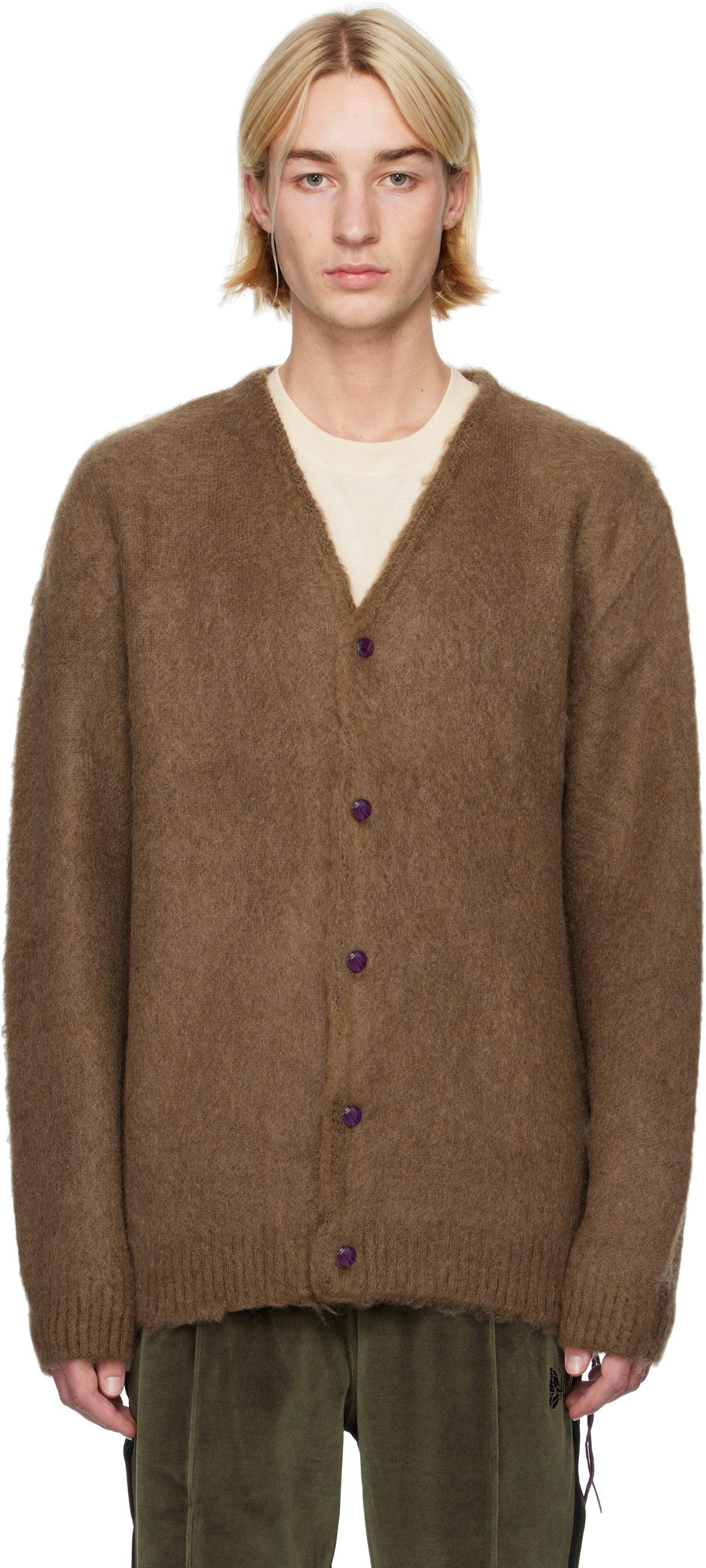 NEEDLES Brown EP Mohair Cardigan Needles