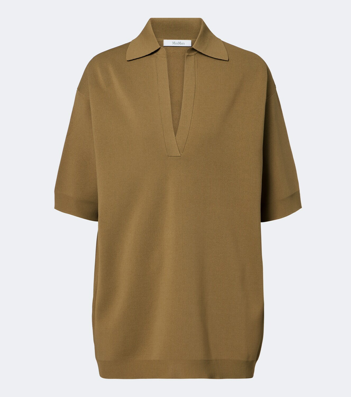 Max Mara Oversized knitted polo shirt