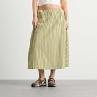 Damson Madder Women's Caspia Volume Midi Skirt in Basil