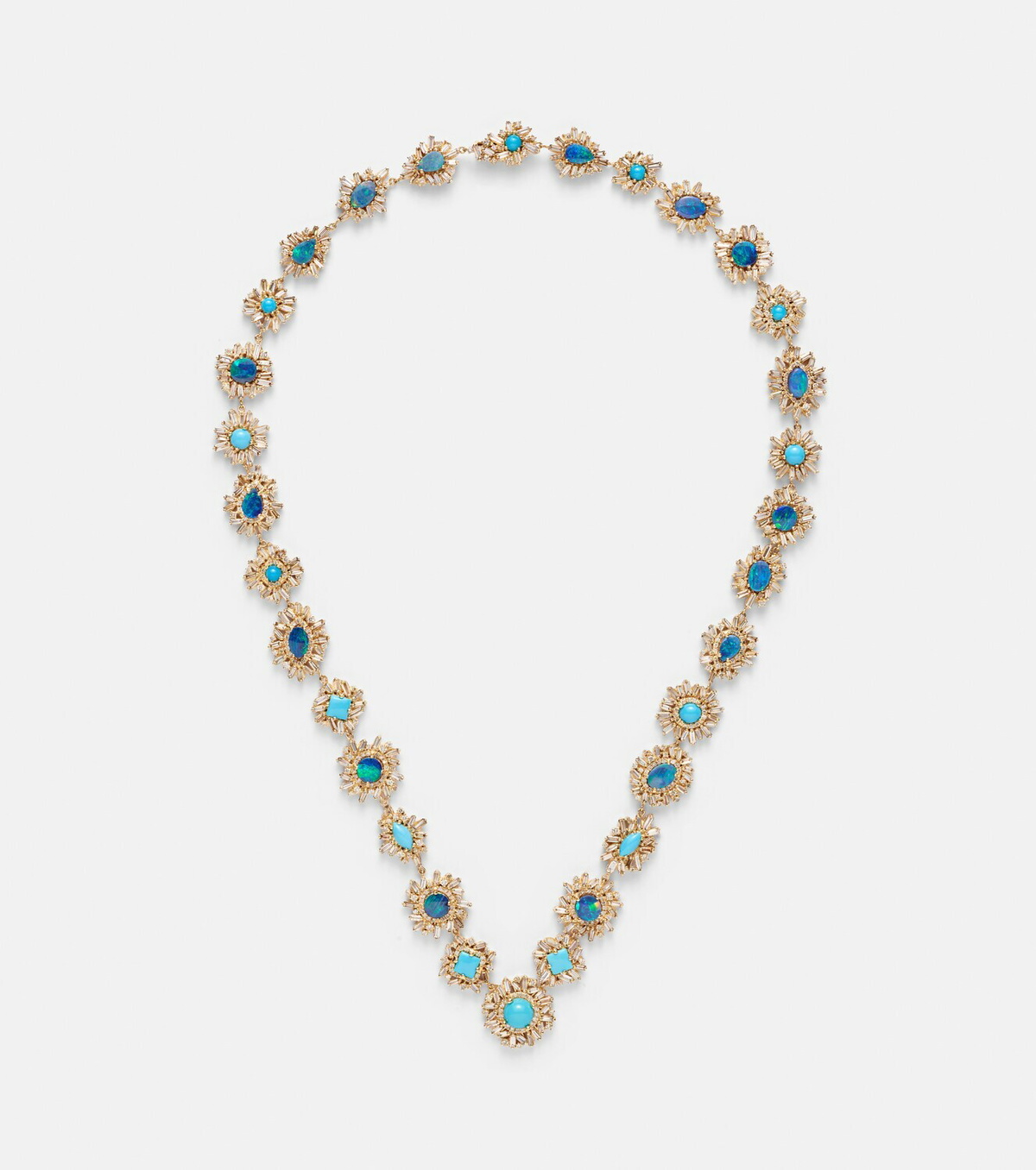 Suzanne Kalan 18kt gold necklace with gemstones