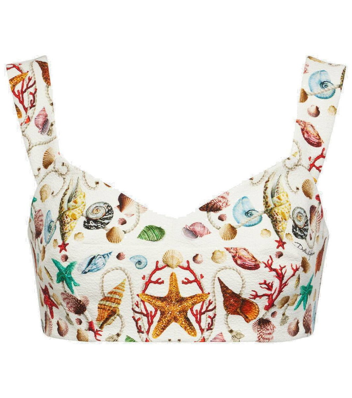 Photo: Dolce&Gabbana Capri printed cotton bra top