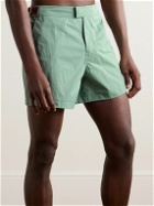 Zegna - Straight-Leg Mid-Length Swim Shorts - Green