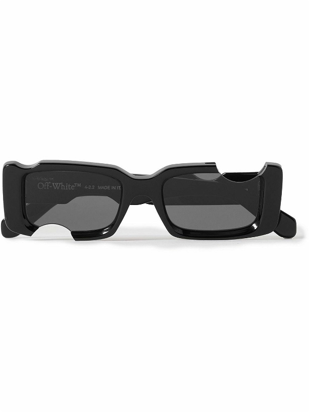 Photo: Off-White - Cady Cutout Rectangular-Frame Acetate Sunglasses