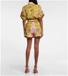 Alémais Winnie floral linen shorts