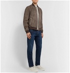 Dunhill - Suede Bomber Jacket - Brown