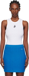 JW Anderson White Anchor Embroidery Tank Top