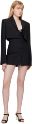 Nensi Dojaka Black Tailored Minidress
