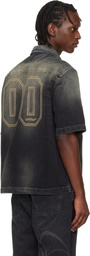 Off-White Black Zip Bowling Denim Shirt