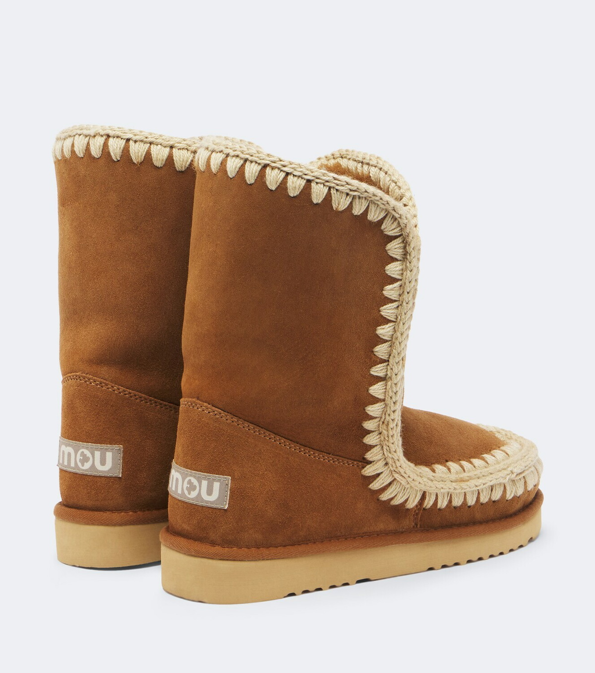 Mou 24 shearling-lined suede mid-calf boots