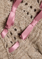 Loveshackfancy Clementian Bow-appliquéd Alpaca-blend Cardigan Cream