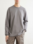 Rick Owens - Crewneck Cotton-Jersey Shirt - Gray