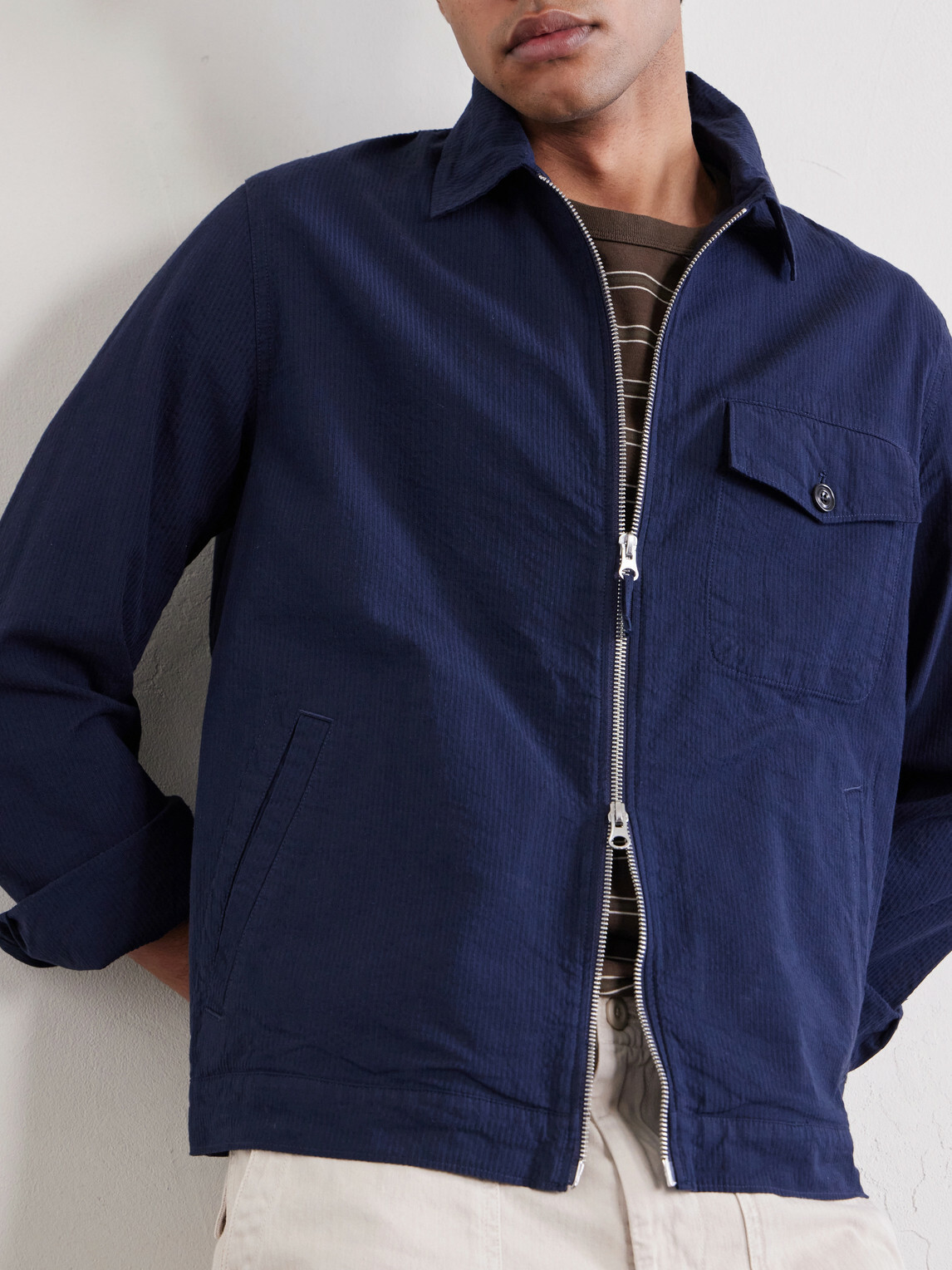Hartford - Danny Cotton Jacket - Blue