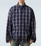 Balenciaga Reversible flannel and fleece shirt