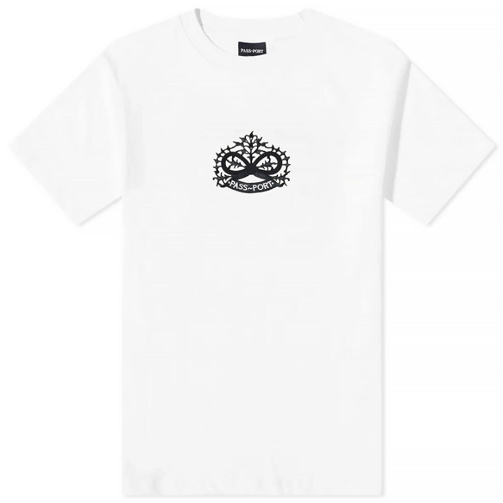 Photo: Pass~Port Men's Sterling Emberoidery T-Shirt in White