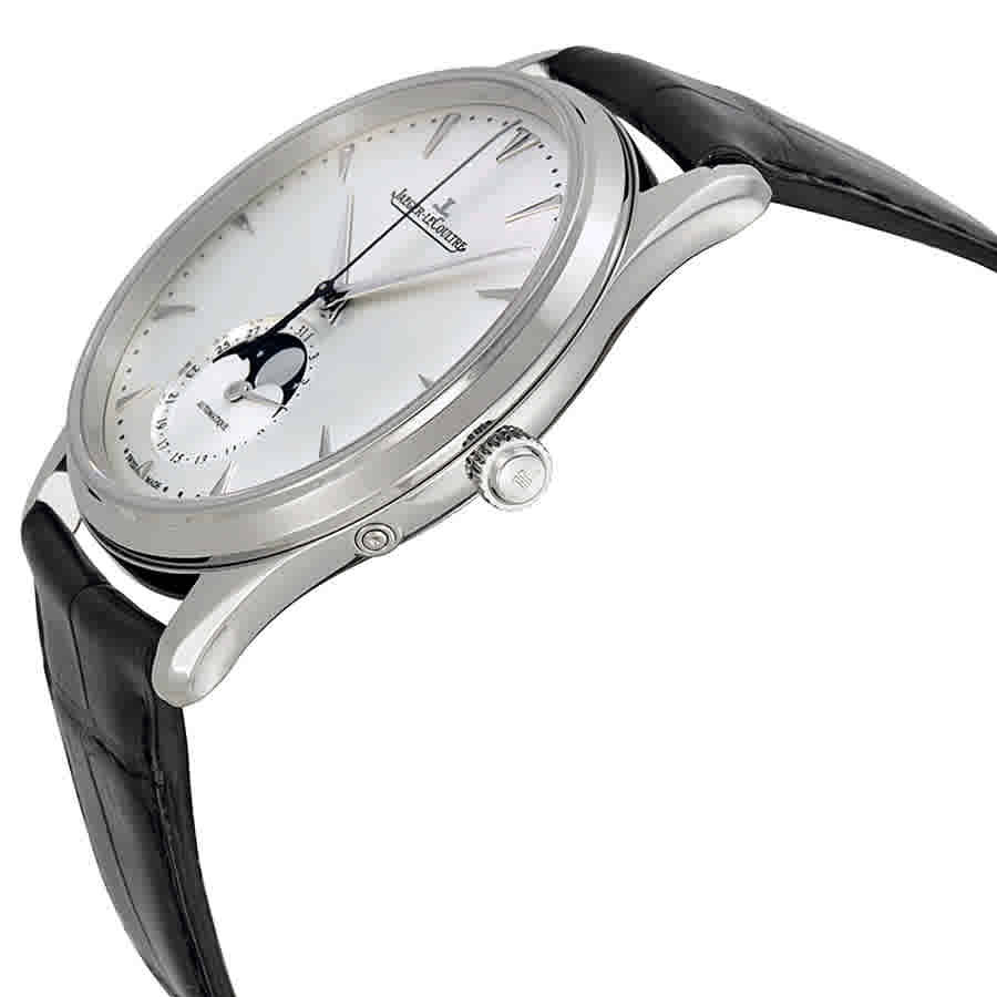 Jaeger LeCoultre Master Silver Dial Leather Mens Watch Q1368420
