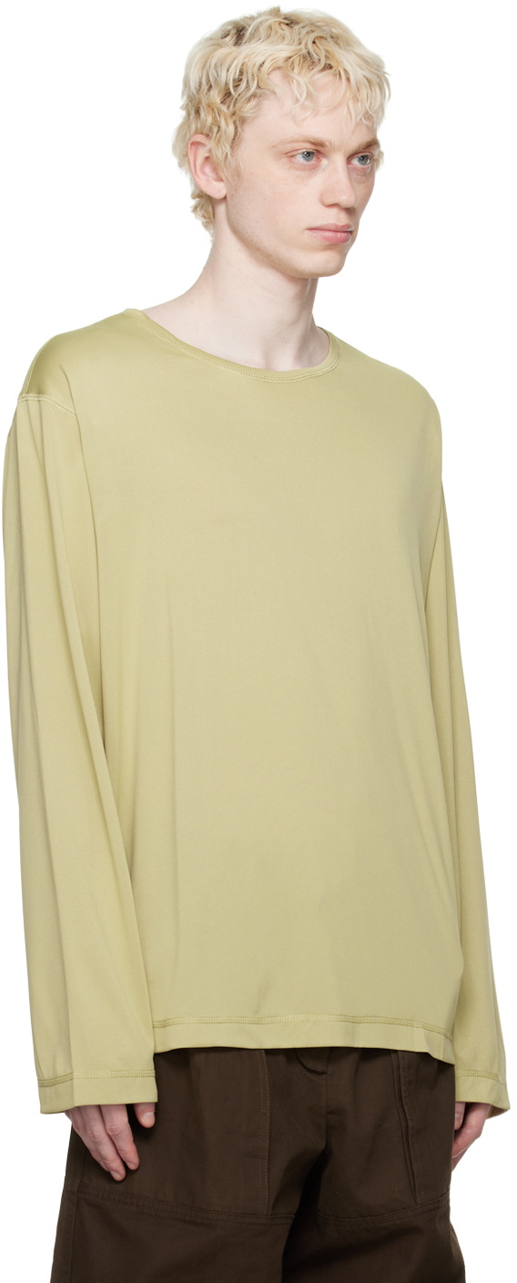 BRYAN JIMENÈZ Beige Weight Long Sleeve T-Shirt