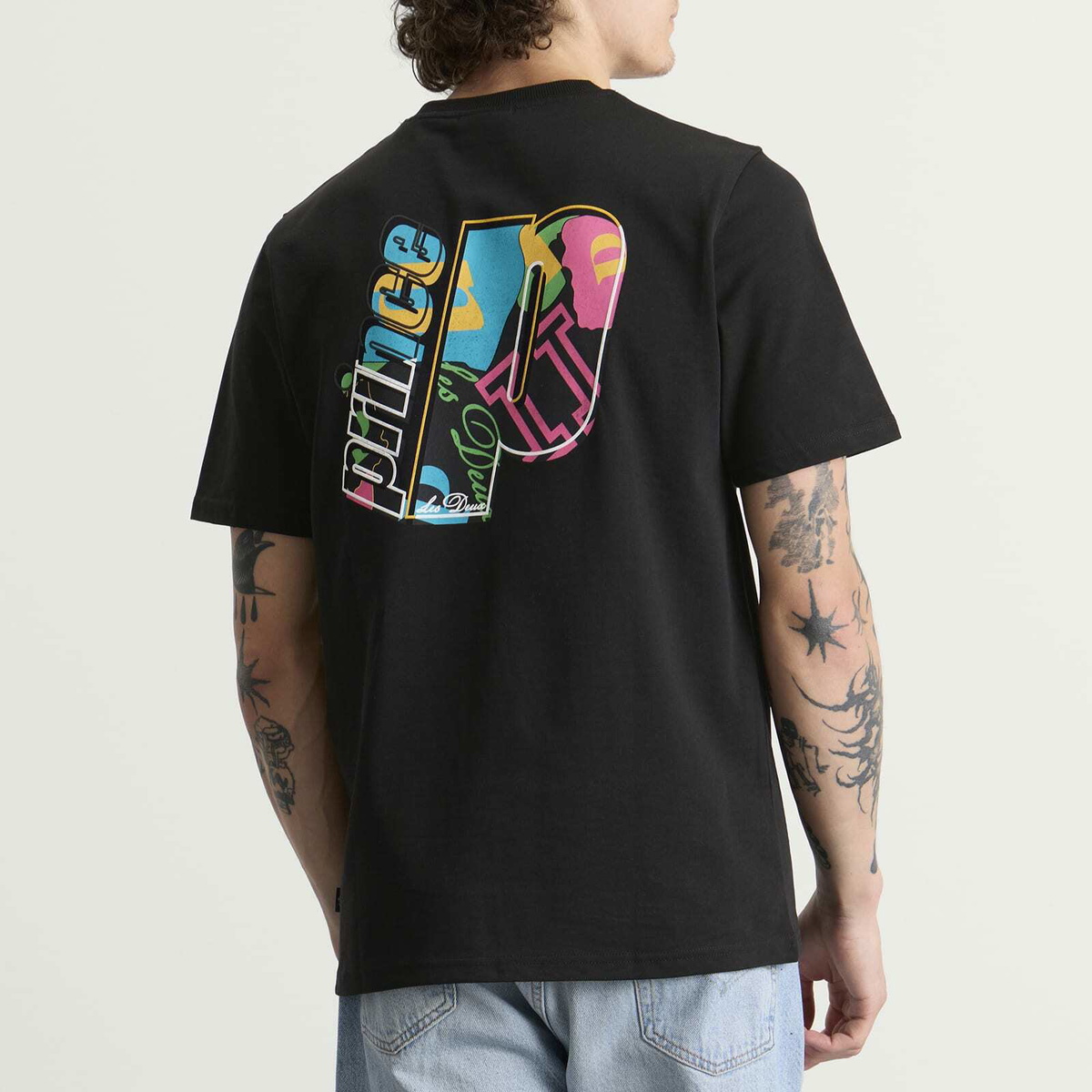 Les Deux Men's Prince P T-shirt in Black