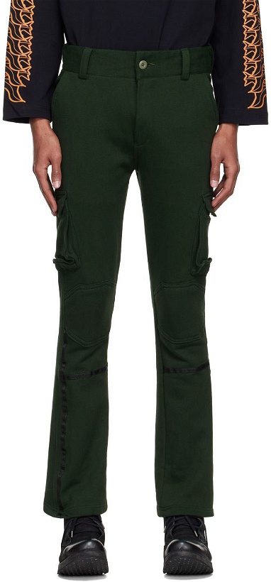 Photo: Youths in Balaclava SSENSE Exclusive Green Cotton Cargo Pants