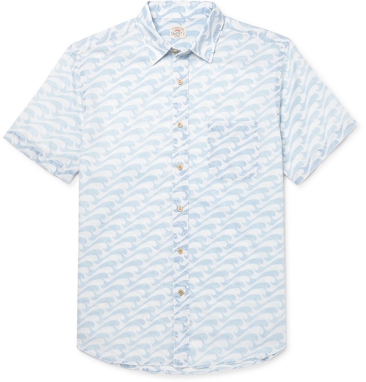 Photo: Faherty - Printed Cotton-Voile Shirt - Blue