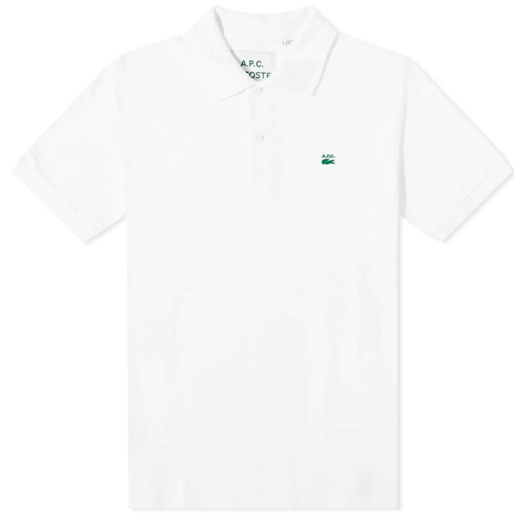 Photo: A.P.C. x Lacoste Polo Shirt in White
