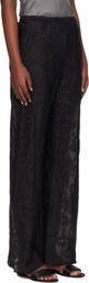 Silk Laundry Black Clip Silk Bias Cut Lounge Pants
