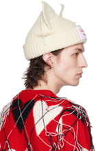 Charles Jeffrey Loverboy Off-White Chunky Ears Beanie