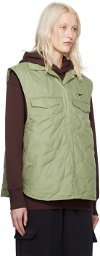 Nike Green Spread Collar Vest