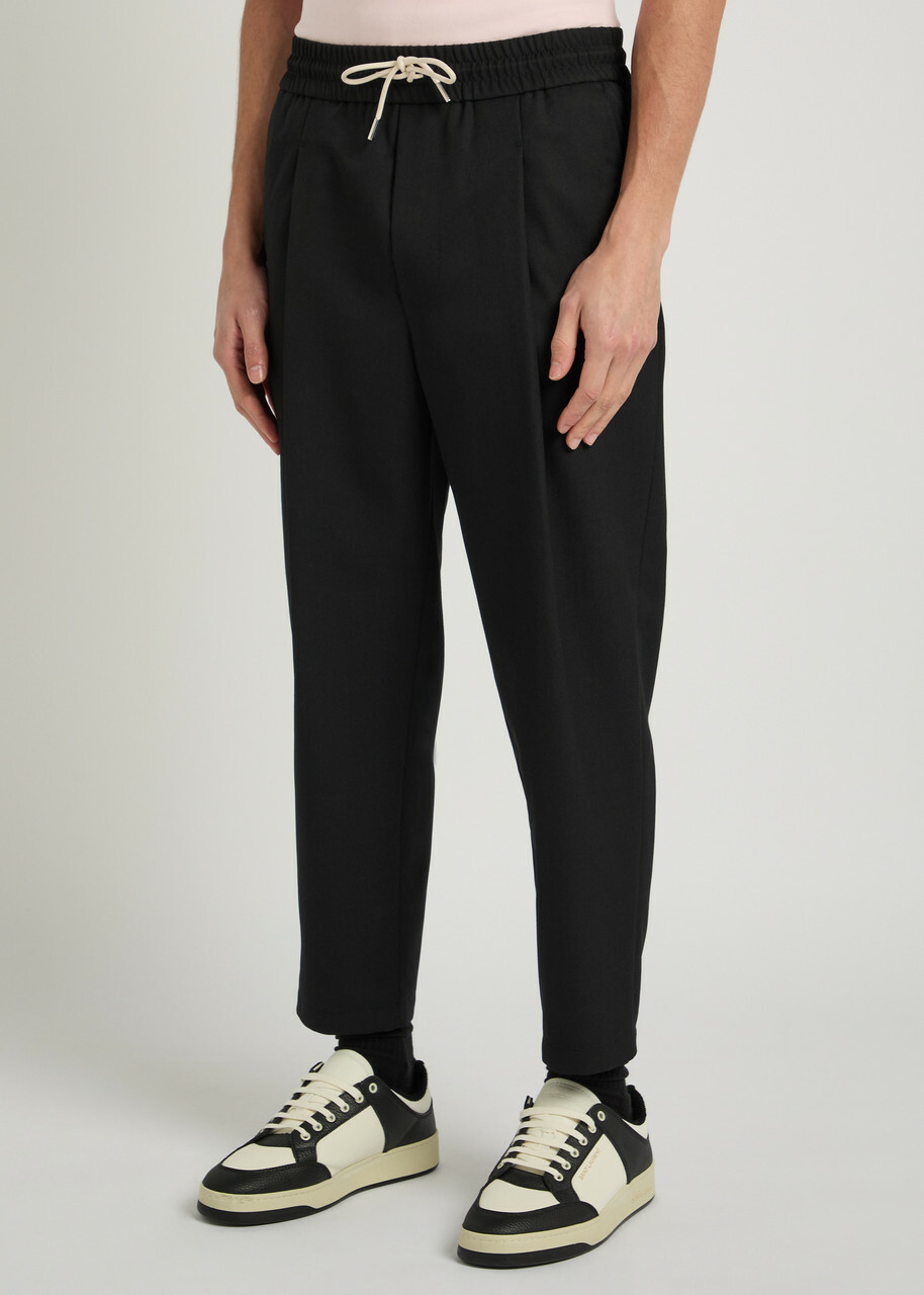 DRÔLE DE Monsieur Le Pantalon Cropped Cotton Trousers Black