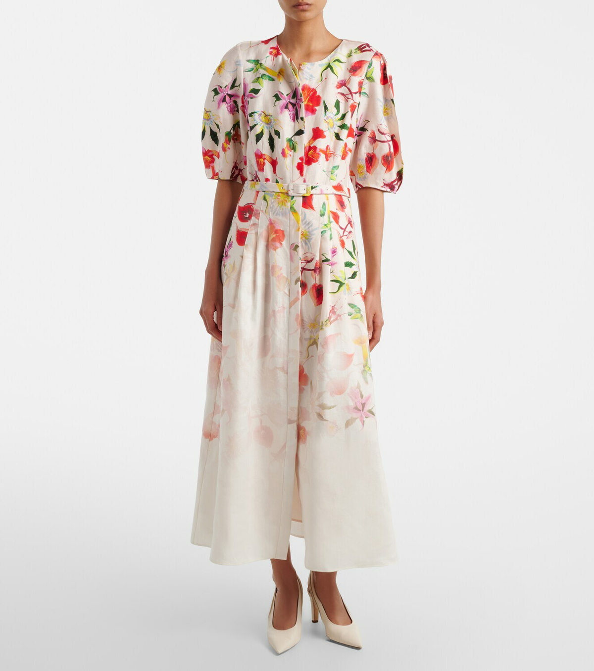 Gabriela Hearst Ignis floral linen midi dress