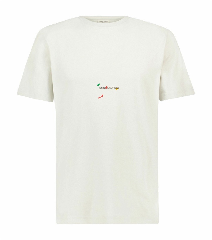 Photo: Saint Laurent - Logo cotton T-shirt