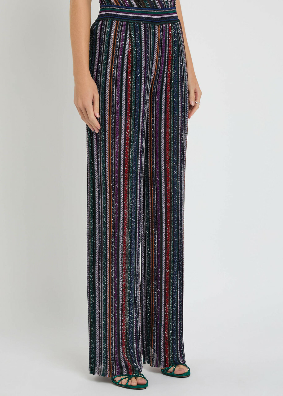 Missoni Striped Fine-knit Trousers Multicoloured