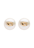 Coach Logo Faux Pearl Stud Earrings - One Size