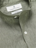Turnbull & Asser - Blake Grandad-Collar Linen Shirt - Green