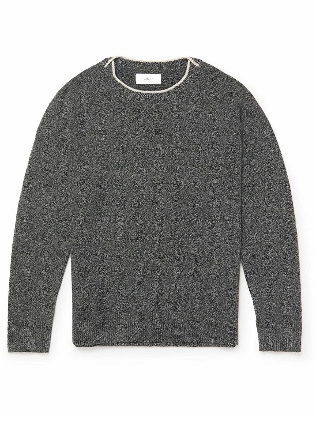 Photo: Mr P. - Contrast-Tipped Wool Sweater - Gray