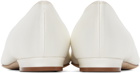 Manolo Blahnik Off-White Hangisiflat Ballerina Flats