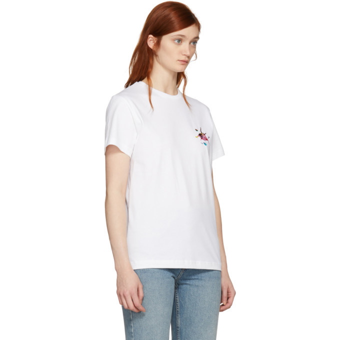Carne Bollente White La Troisieme Bi Mension Embroidered T Shirt Carne Bollente 