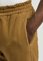 Saint Laurent Logo-embroidered Cotton Sweatpants Camel