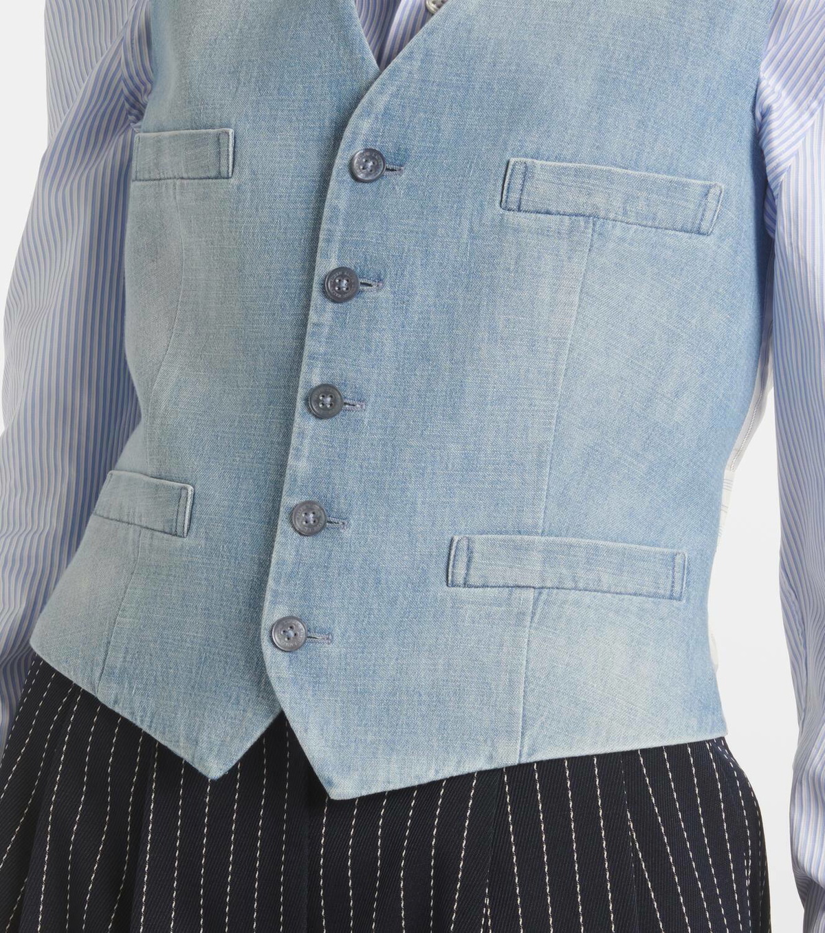 Ralph Lauren Collection Distressed denim vest