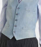 Ralph Lauren Collection Distressed denim vest