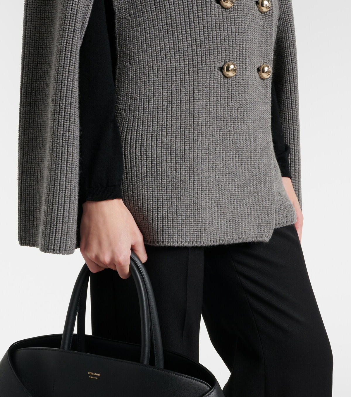 Max Mara Agenzia double-breasted virgin wool cape