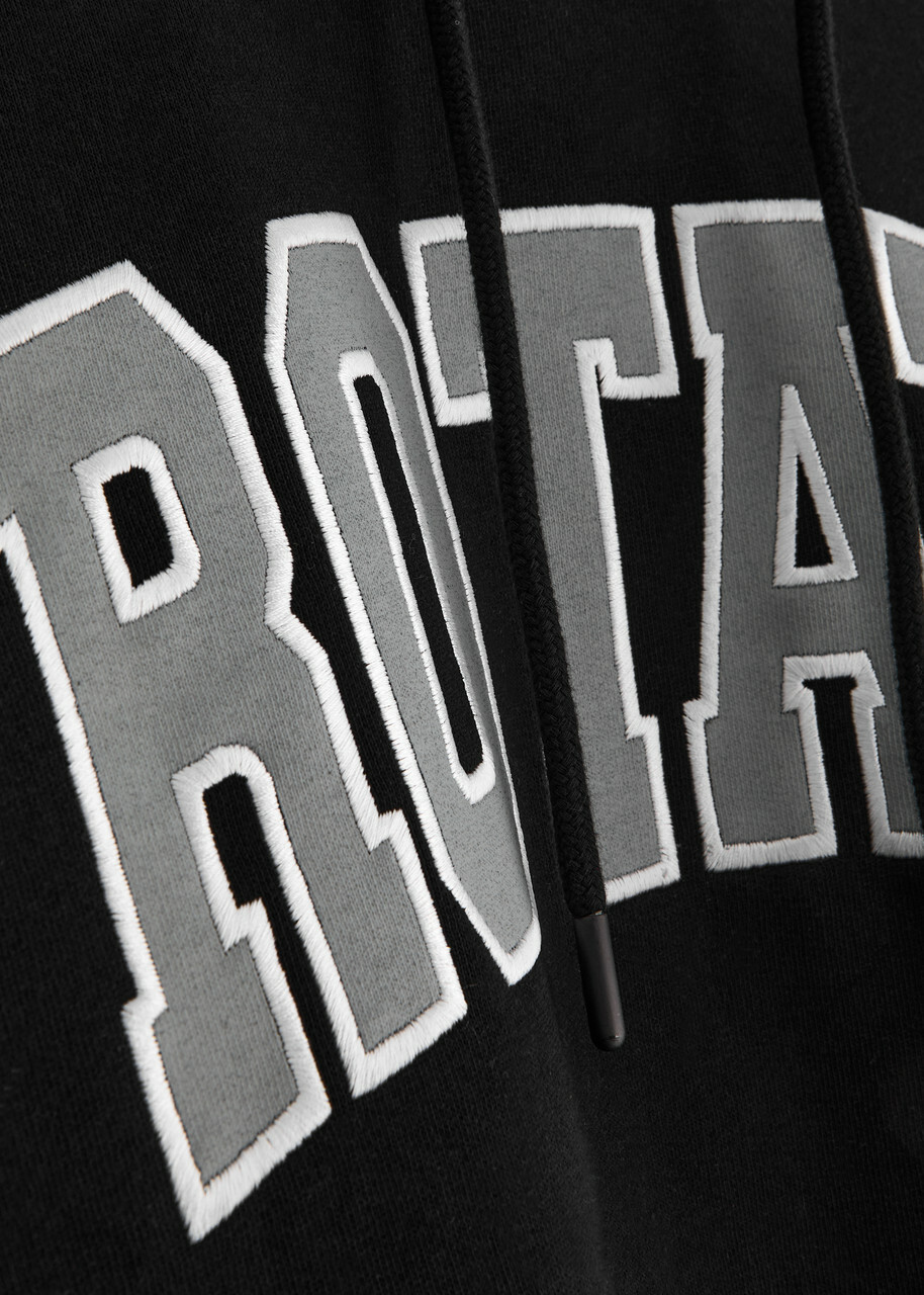 Rotate Sunday Logo Hooded Cotton Sweatshirt Black