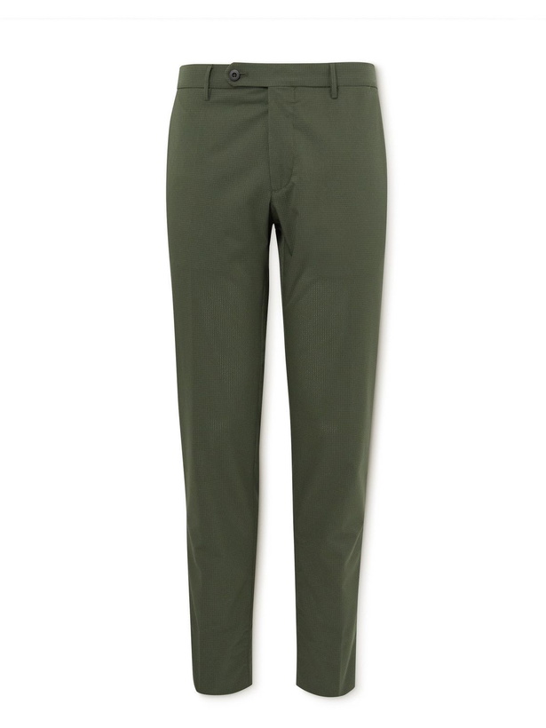 Photo: Incotex - Slim-Fit Ripstop Trousers - Green