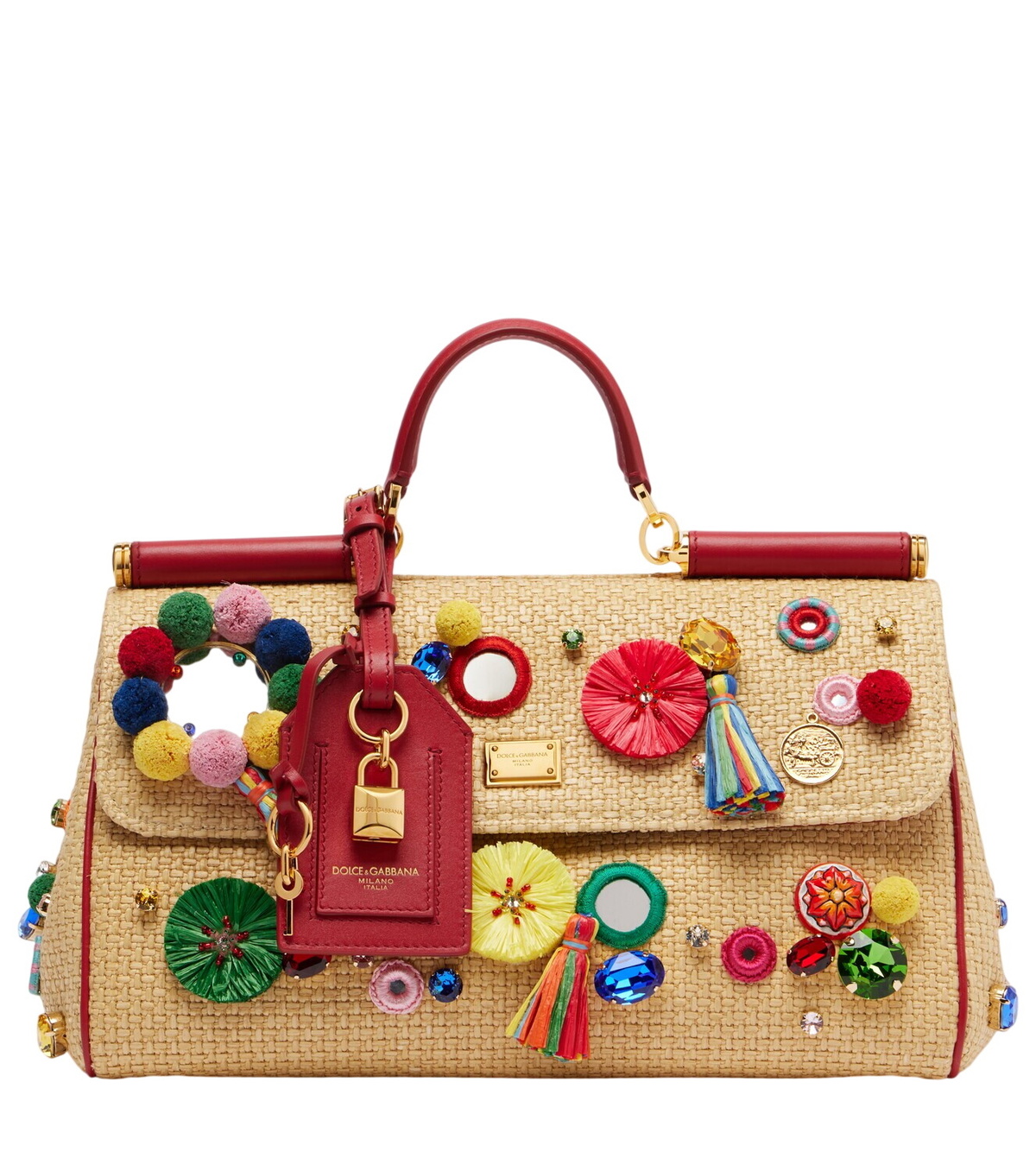Dolce and Gabbana Multicolor Floral Chain Wallet Bag Dolce & Gabbana