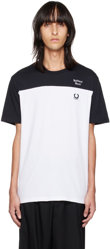 Photo: Raf Simons Black Fred Perry Edition Colorblocked T-Shirt