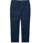 Brunello Cucinelli - Tapered Cotton-Blend Trousers - Navy